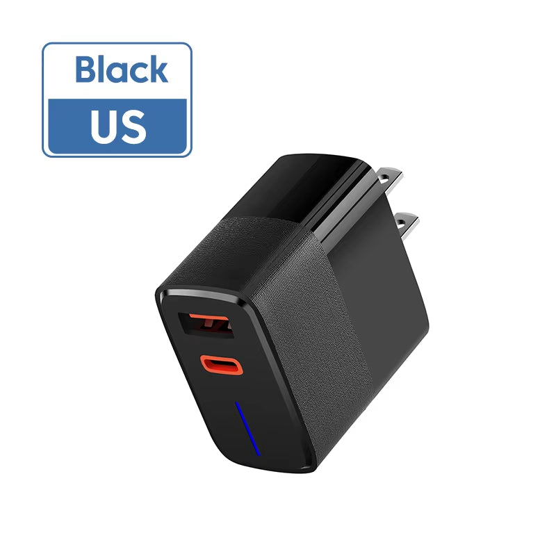 100W Fast Charging USB LED Charger PD Quick Charge 5.0 USB Type C Charger Adapter for Iphone Max Samsung Xiaomi Huawei