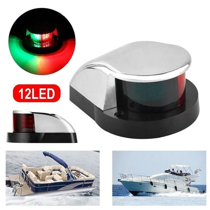 Waterproof Boat Navigation Light LED Bow Marine Front Pontoon Lamp Red Green 12V