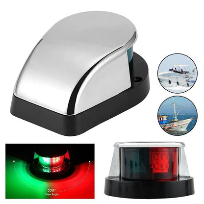 Waterproof Boat Navigation Light LED Bow Marine Front Pontoon Lamp Red Green 12V