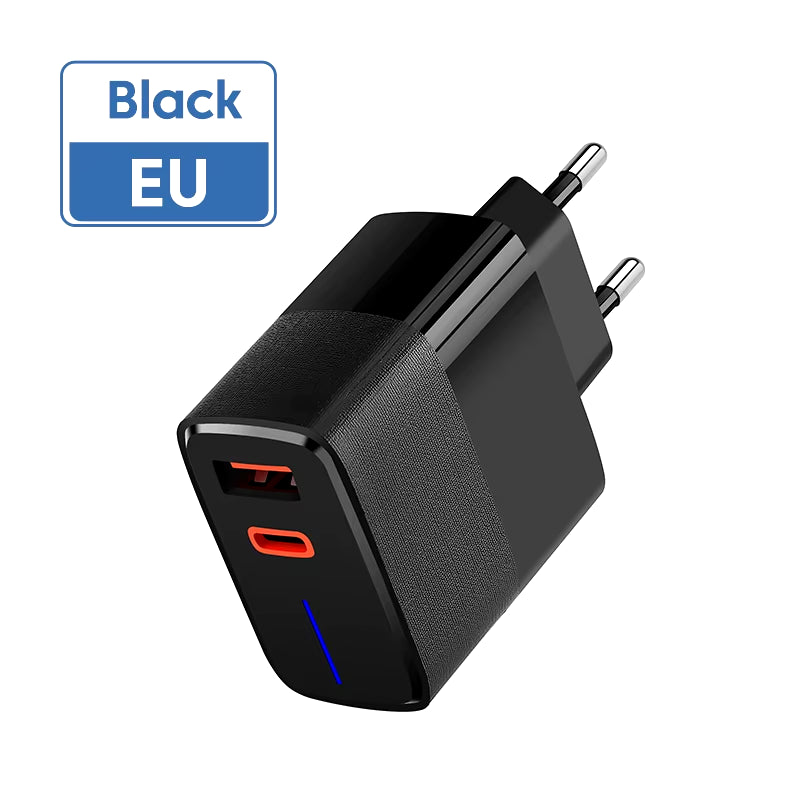 100W Fast Charging USB LED Charger PD Quick Charge 5.0 USB Type C Charger Adapter for Iphone Max Samsung Xiaomi Huawei