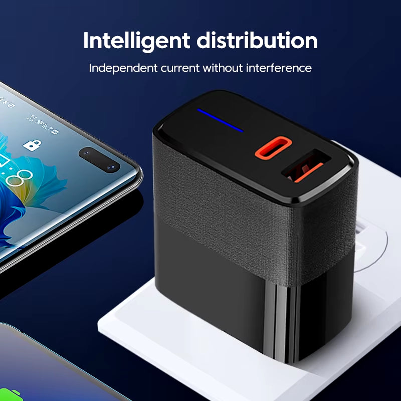 100W Fast Charging USB LED Charger PD Quick Charge 5.0 USB Type C Charger Adapter for Iphone Max Samsung Xiaomi Huawei